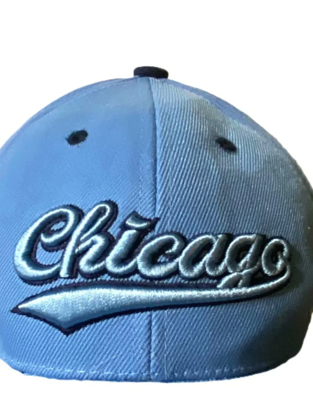 Chicago Baseball Cap Blue Embroidered Script Logo Adjustable Strapback Hat